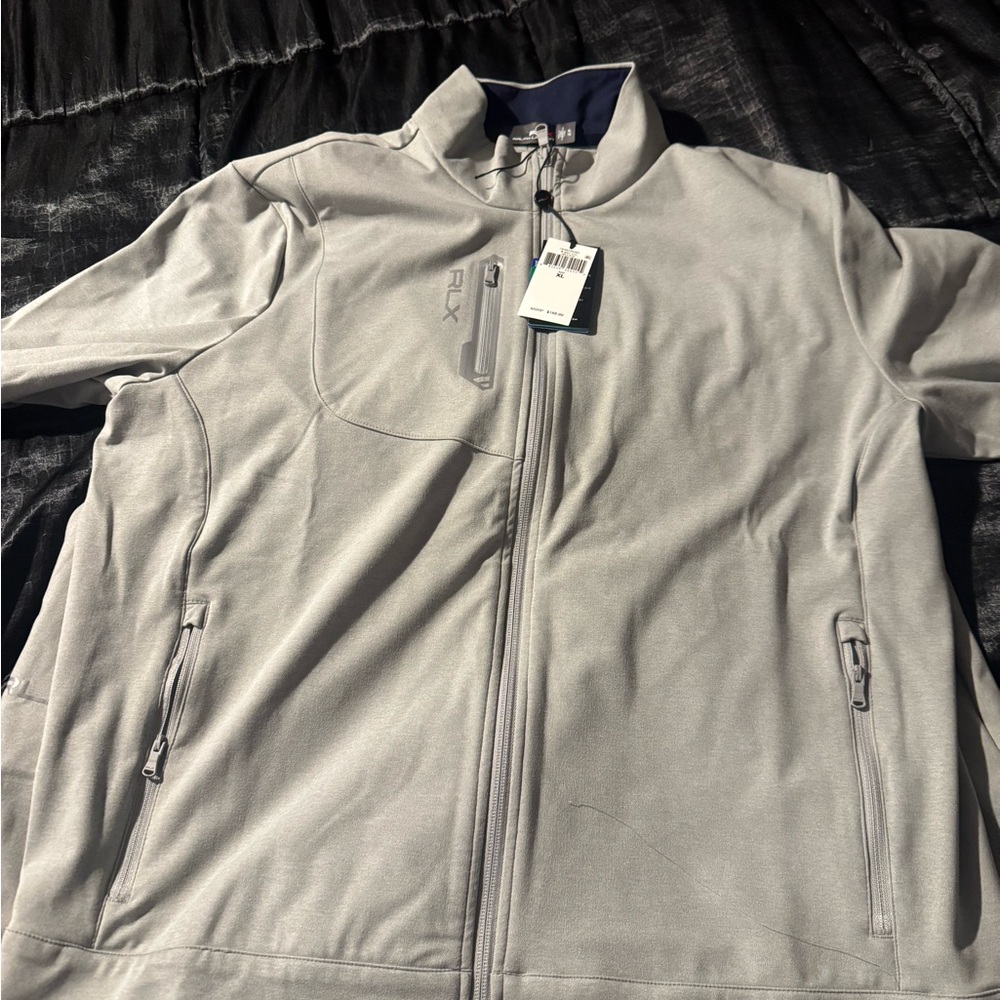RLX Ralph Lauren Light Gray Performance Jacket suit. Jacket and Pants